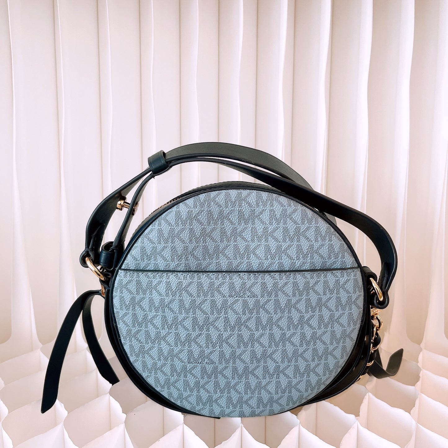 Michael Kors Delancey Medium Two-Tone Logo and Leather Canteen