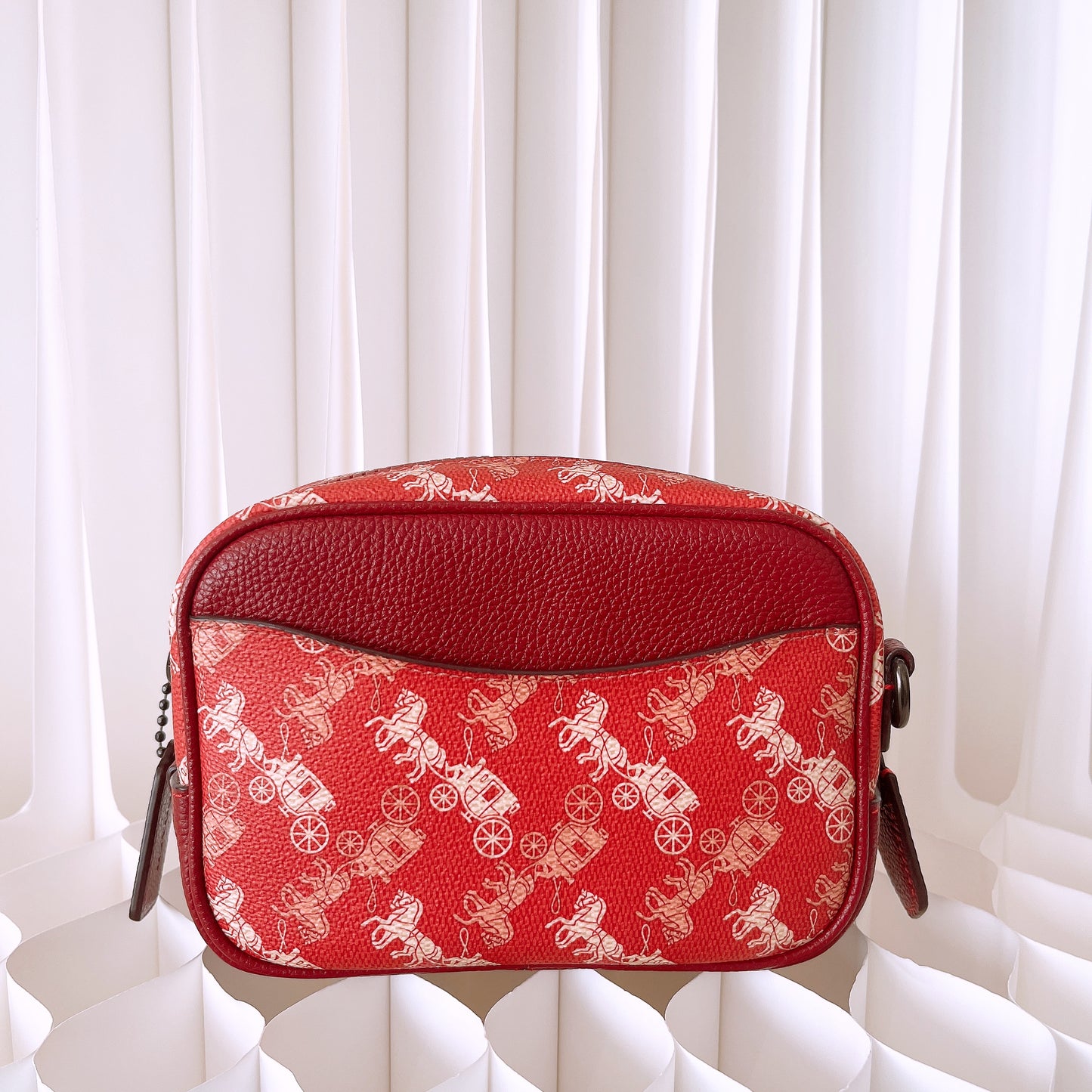 Coach Camera Bag 16 With Horse And Carriage Print And Rainbow
