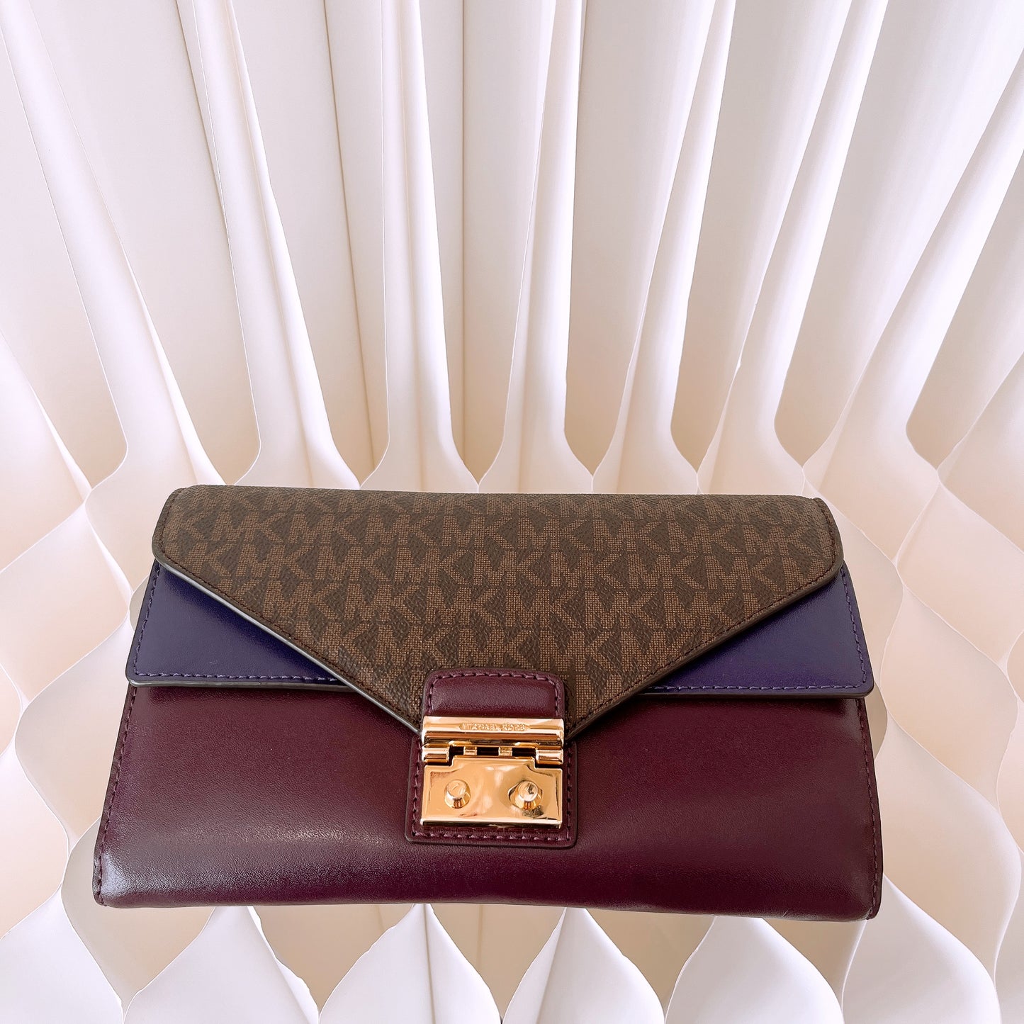 Michael Kors Sloan Leather and Logo Chain Wallet