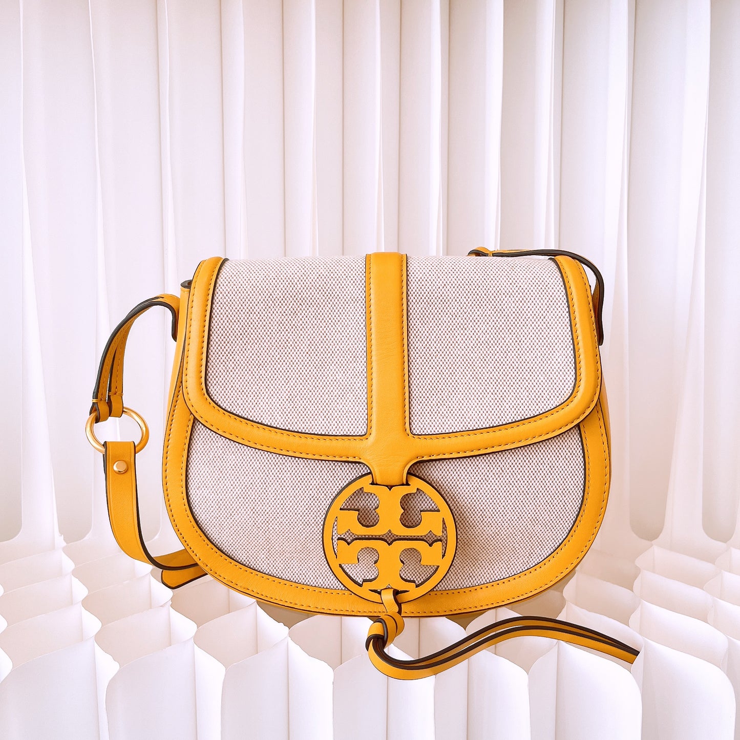 Tory Burch Miller Canvas Quadrant Saddle Bag
