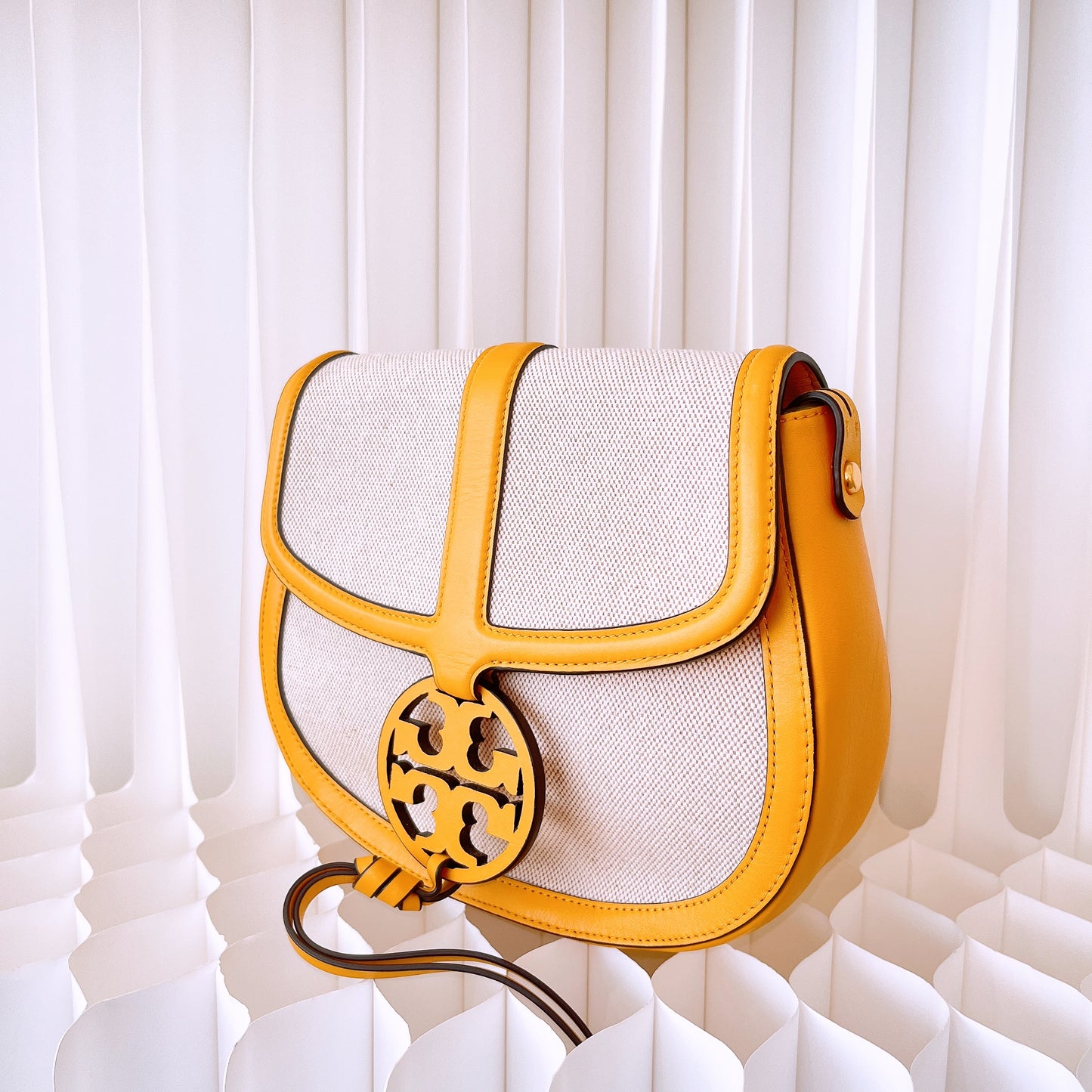 Tory Burch Miller Canvas Quadrant Saddle Bag