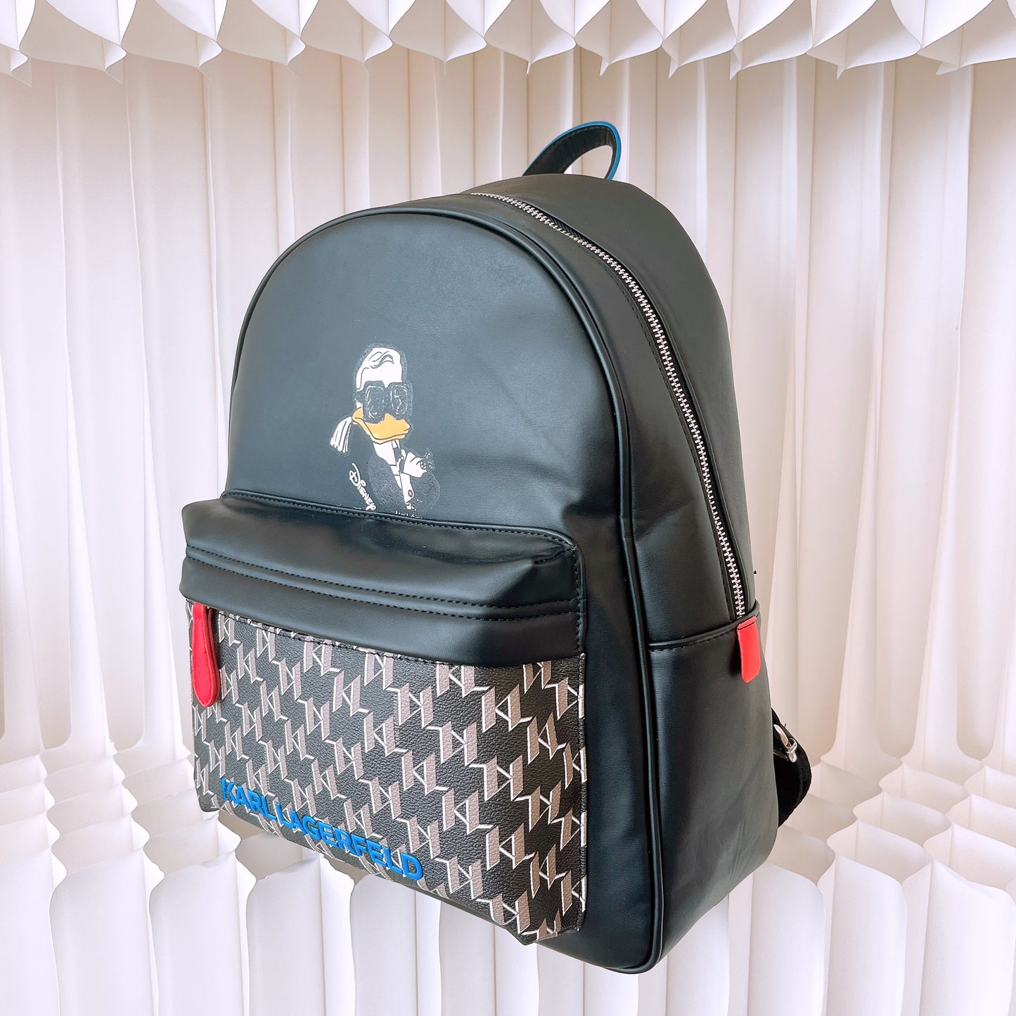 Karl Lagerfeld Kl X Disney Donald Duck On Shade Backpack In Black