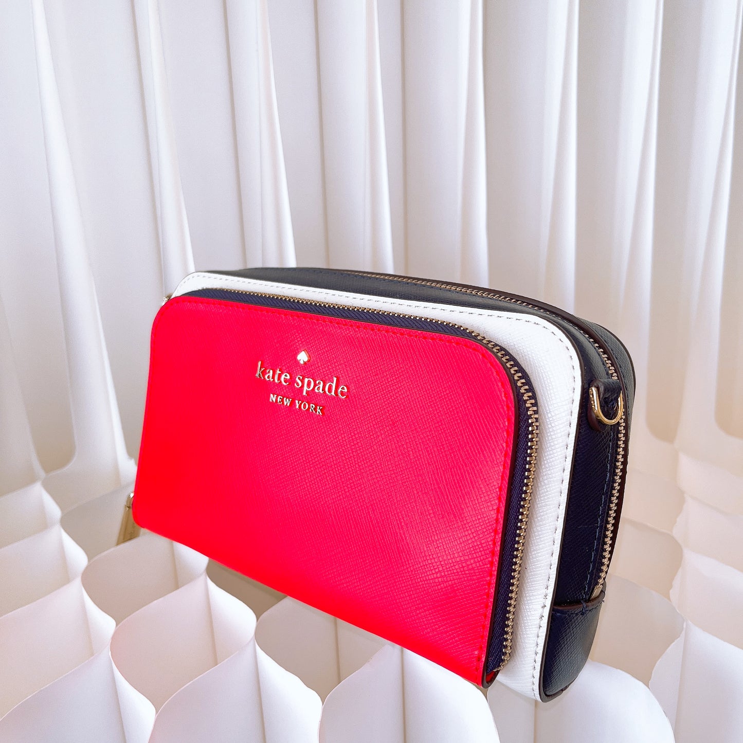 Kate Spade staci colorblock dual zip around crossbody