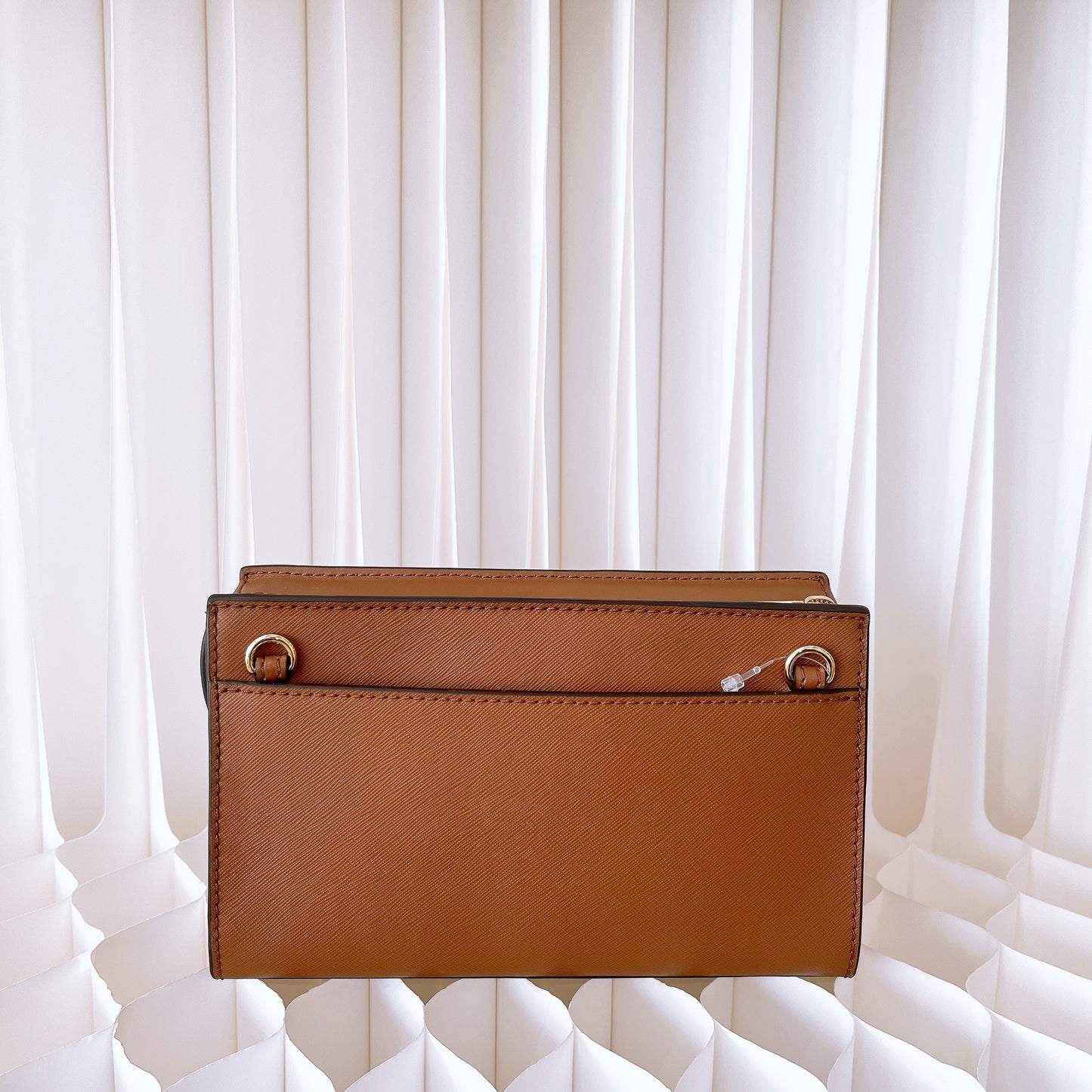 Michael Kors Jet Set Large Saffiano Leather Convertible Crossbody Bag in Luggage
