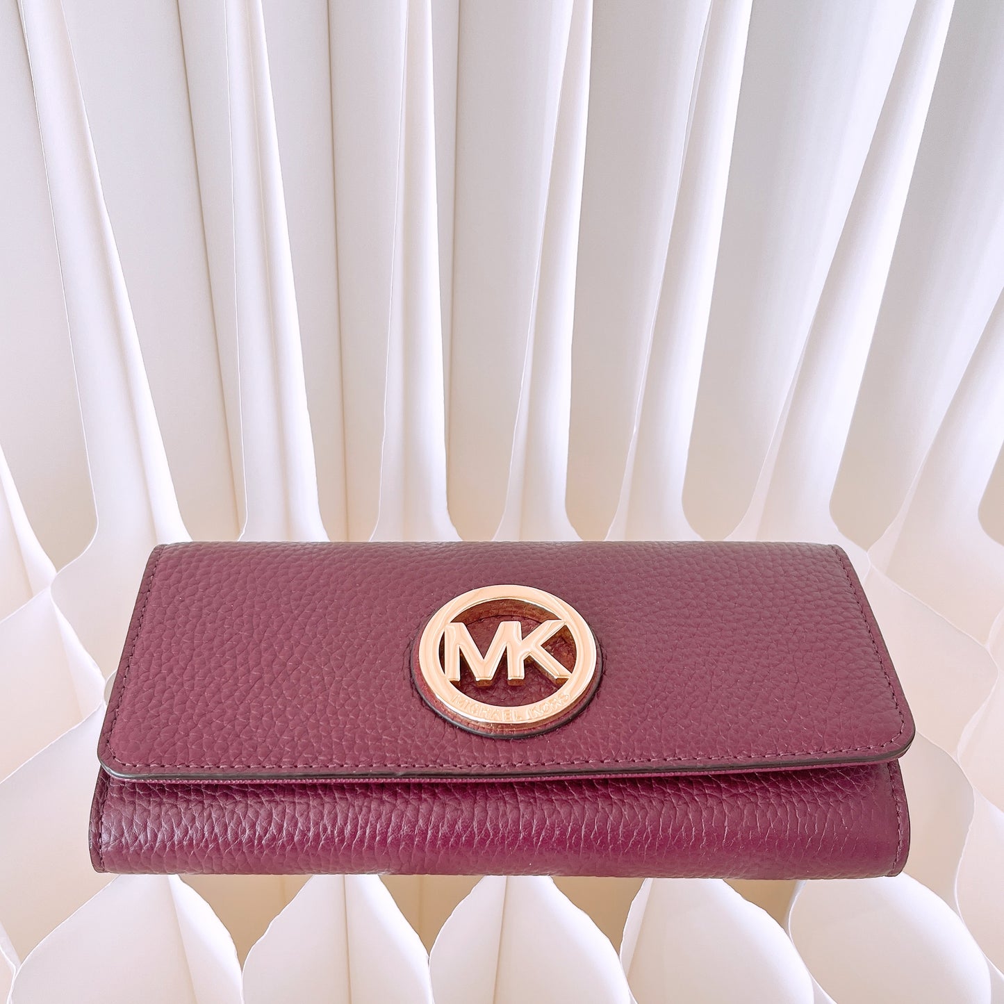 Michael Kors Fulton Pebbled Leather Flap Continental Wallet