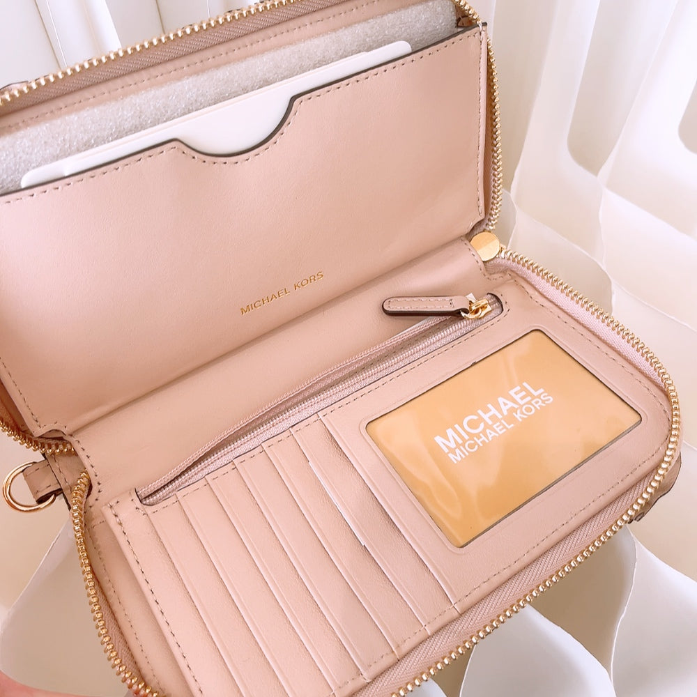 Michael Kors Ruffle Zip Around Wallet Phone Wristlet