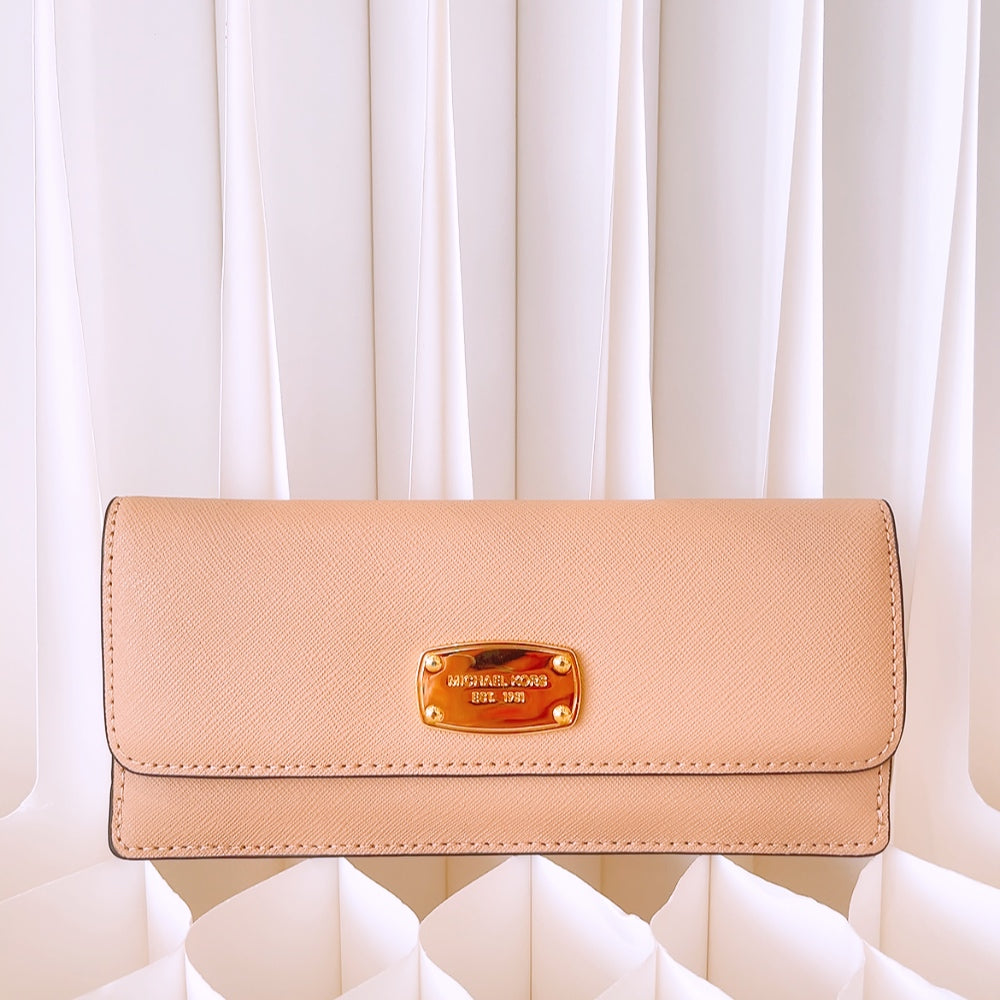 Michael Kors Slim Flat Jet Set Travel Leather Wallet