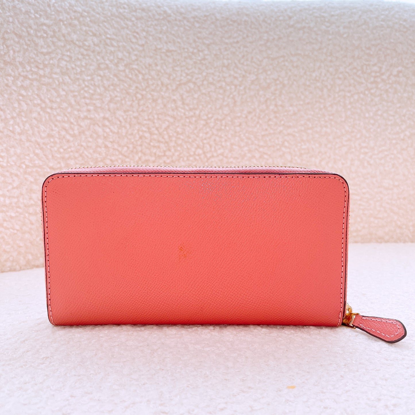 Coach Crossgrain Leather Accordion Zip Wallet