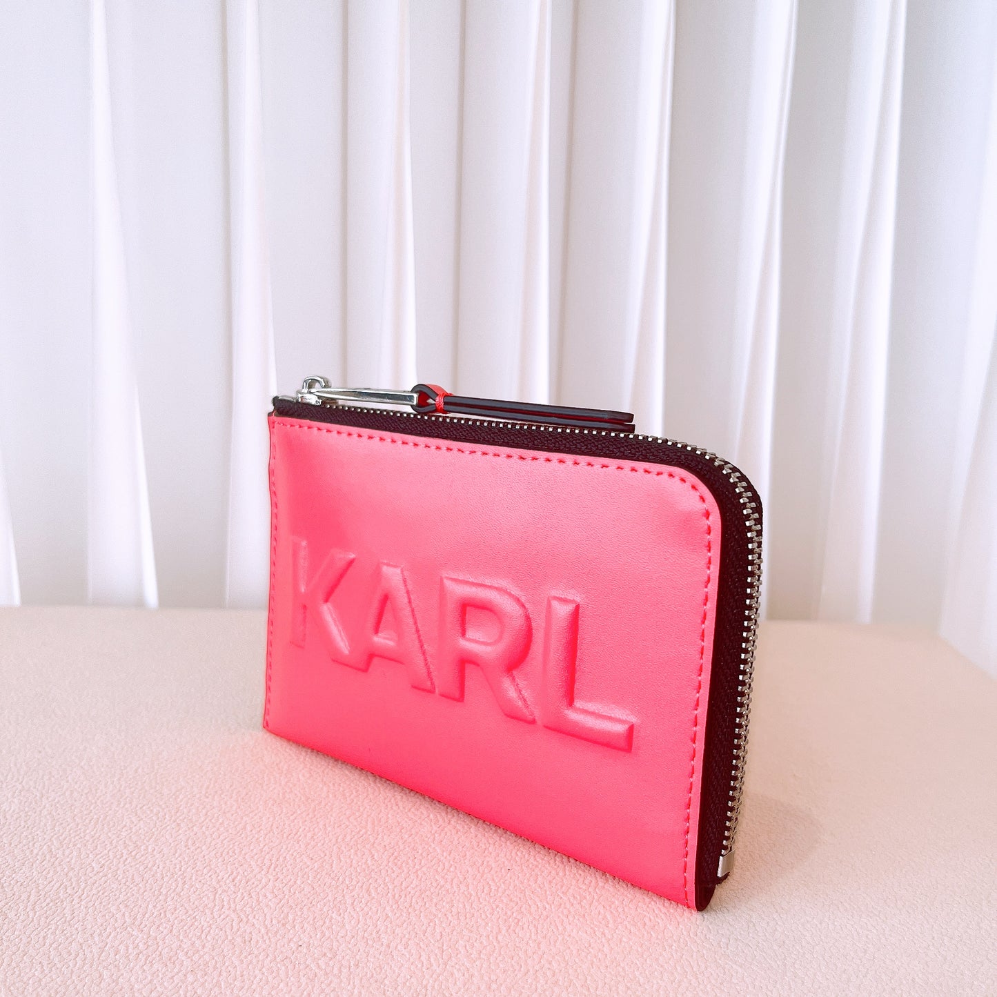 Karl Lagerfeld k/karl seven logo-embossed zip purse
