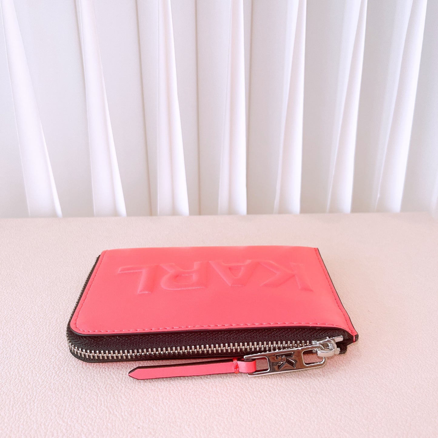 Karl Lagerfeld k/karl seven logo-embossed zip purse