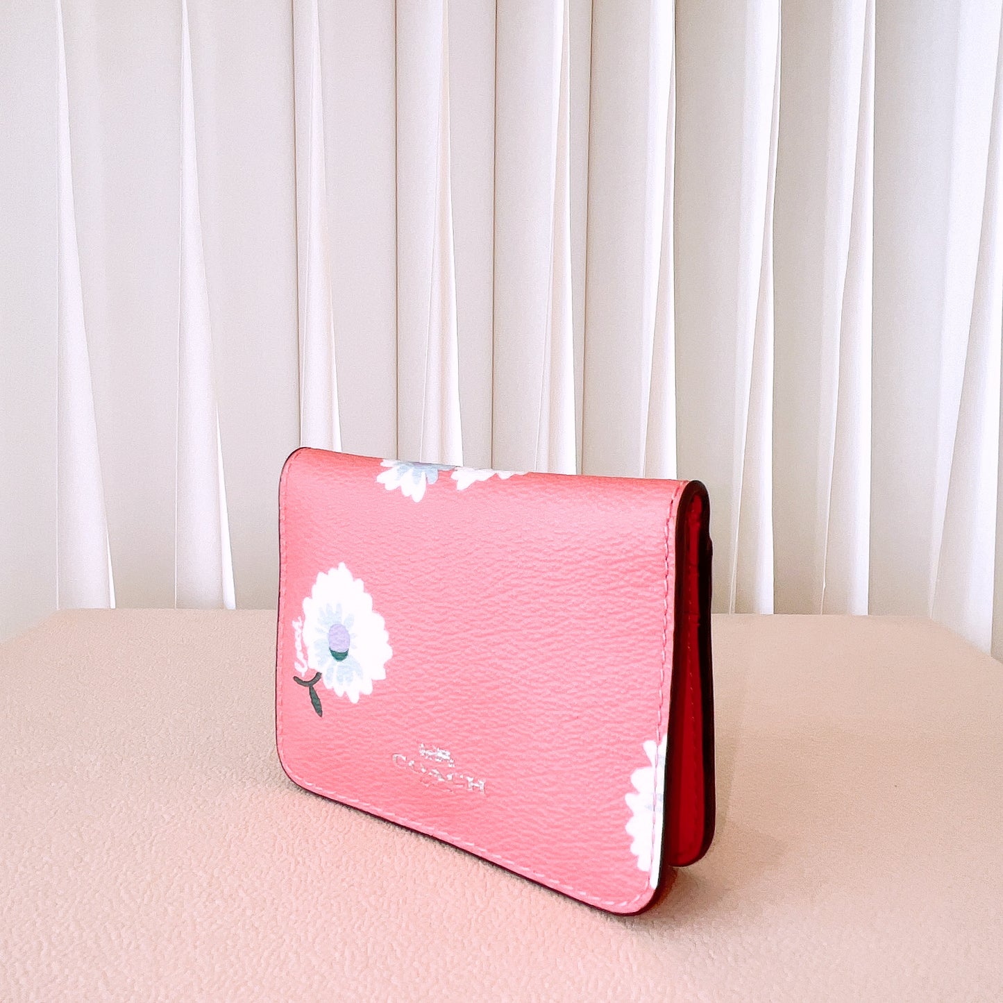 Coach Daisy Card Case In Bubblegum Multi