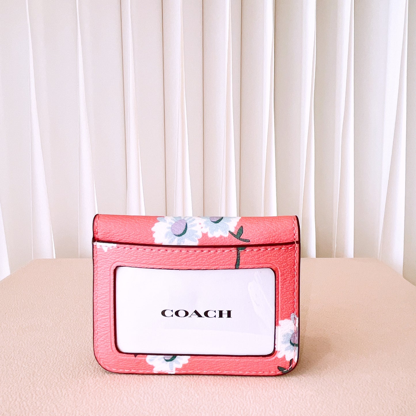 Coach Daisy Card Case In Bubblegum Multi