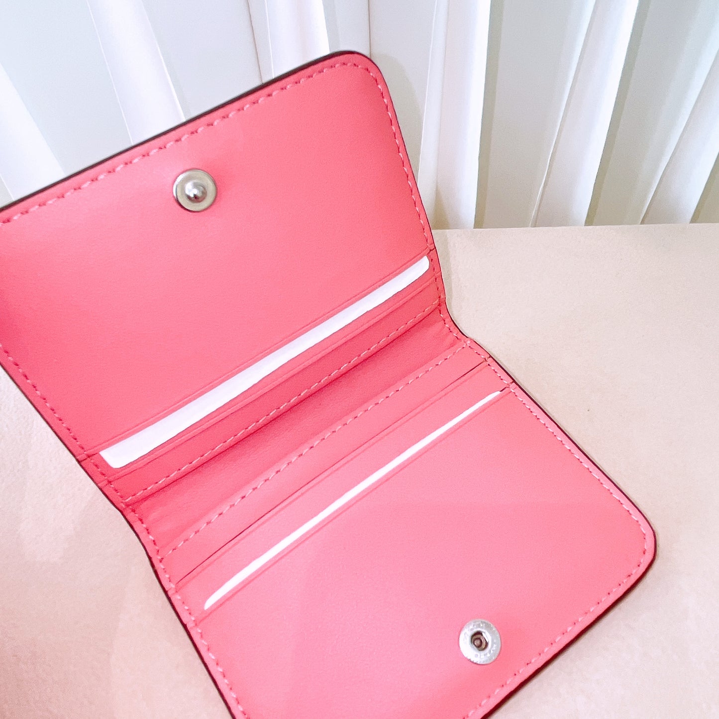 Coach Daisy Card Case In Bubblegum Multi