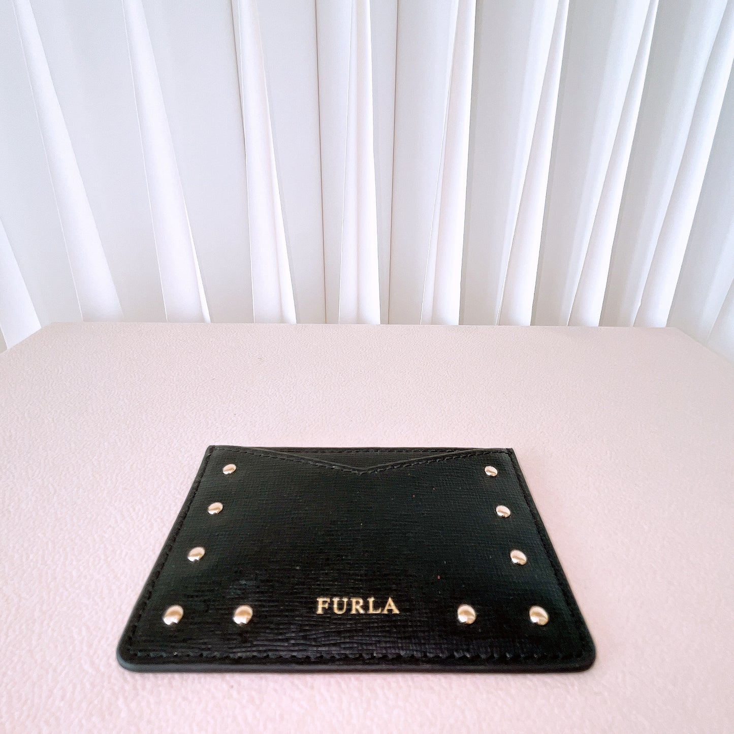 Furla Black Leather Slim Card Holder