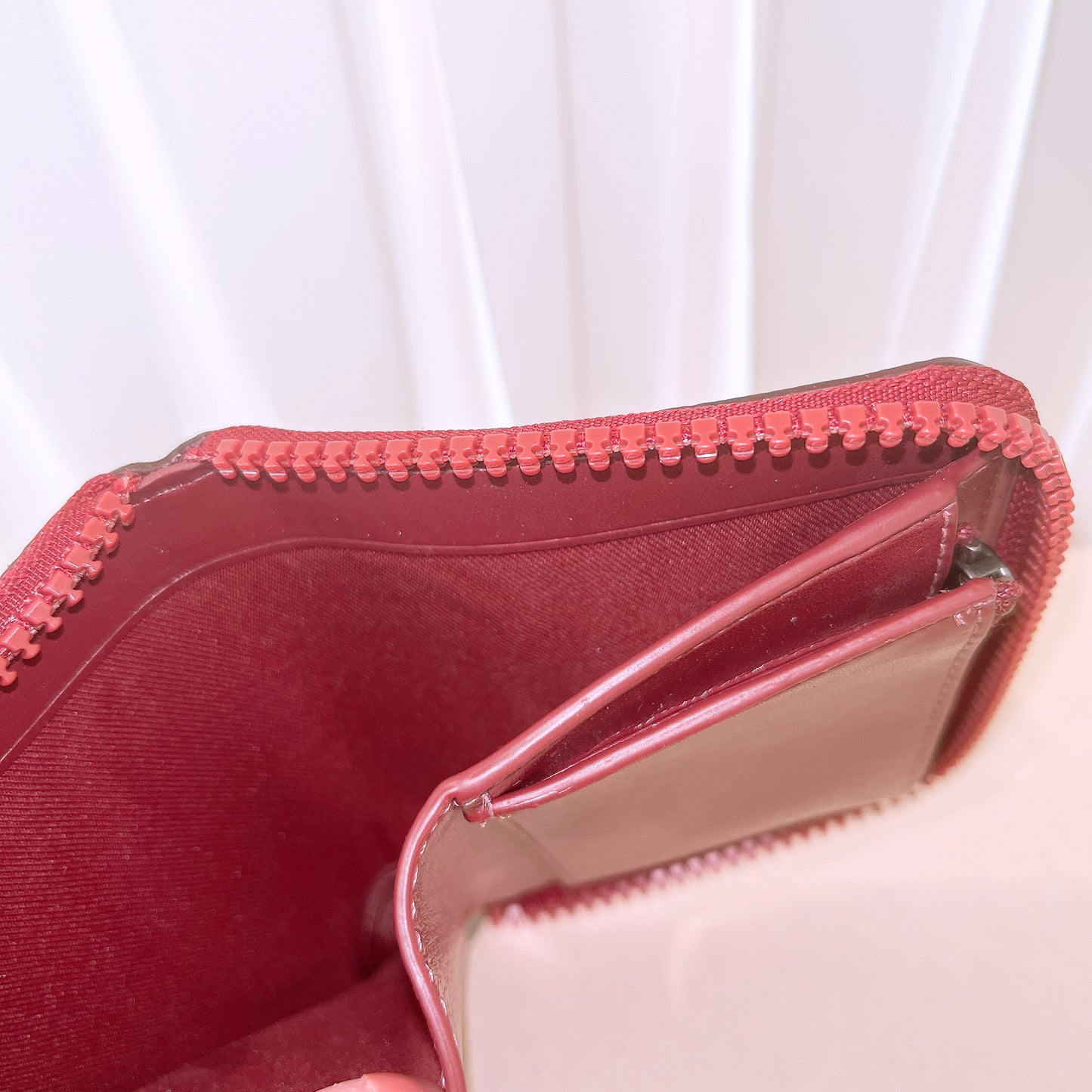 Coach Small Zip Around Wallet With Horse And Carriage Print And Rainbow