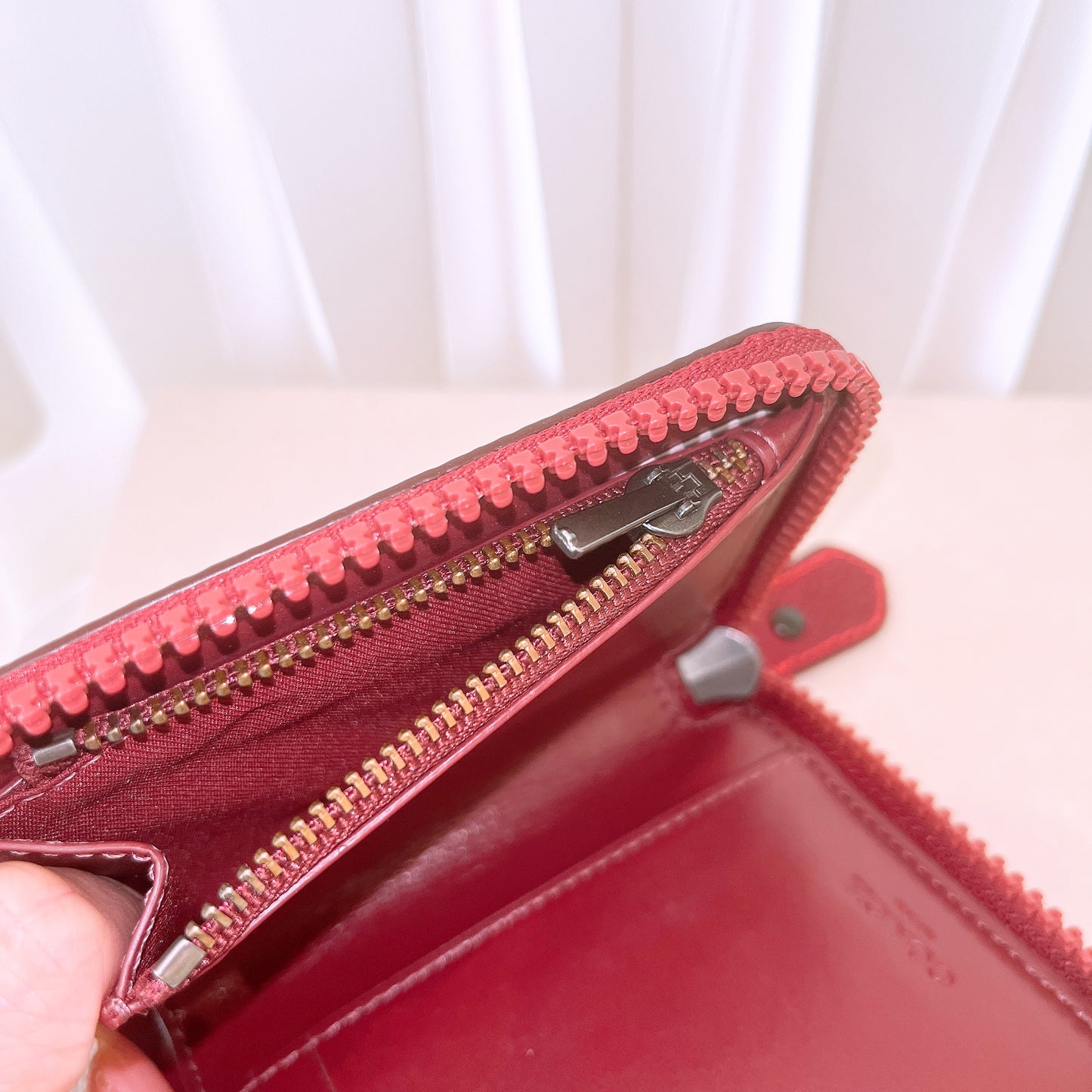 Coach Small Zip Around Wallet With Horse And Carriage Print And Rainbow