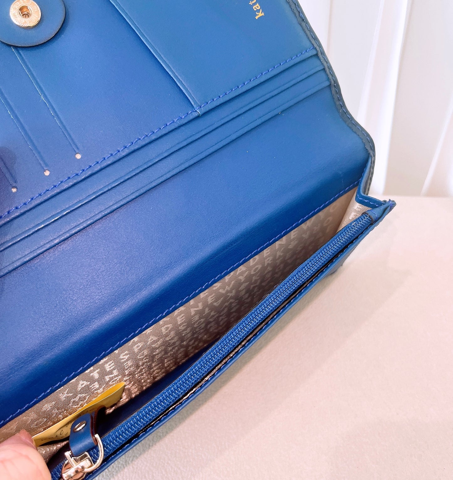 Kate Spade French Bulldog Long Wallet Navy