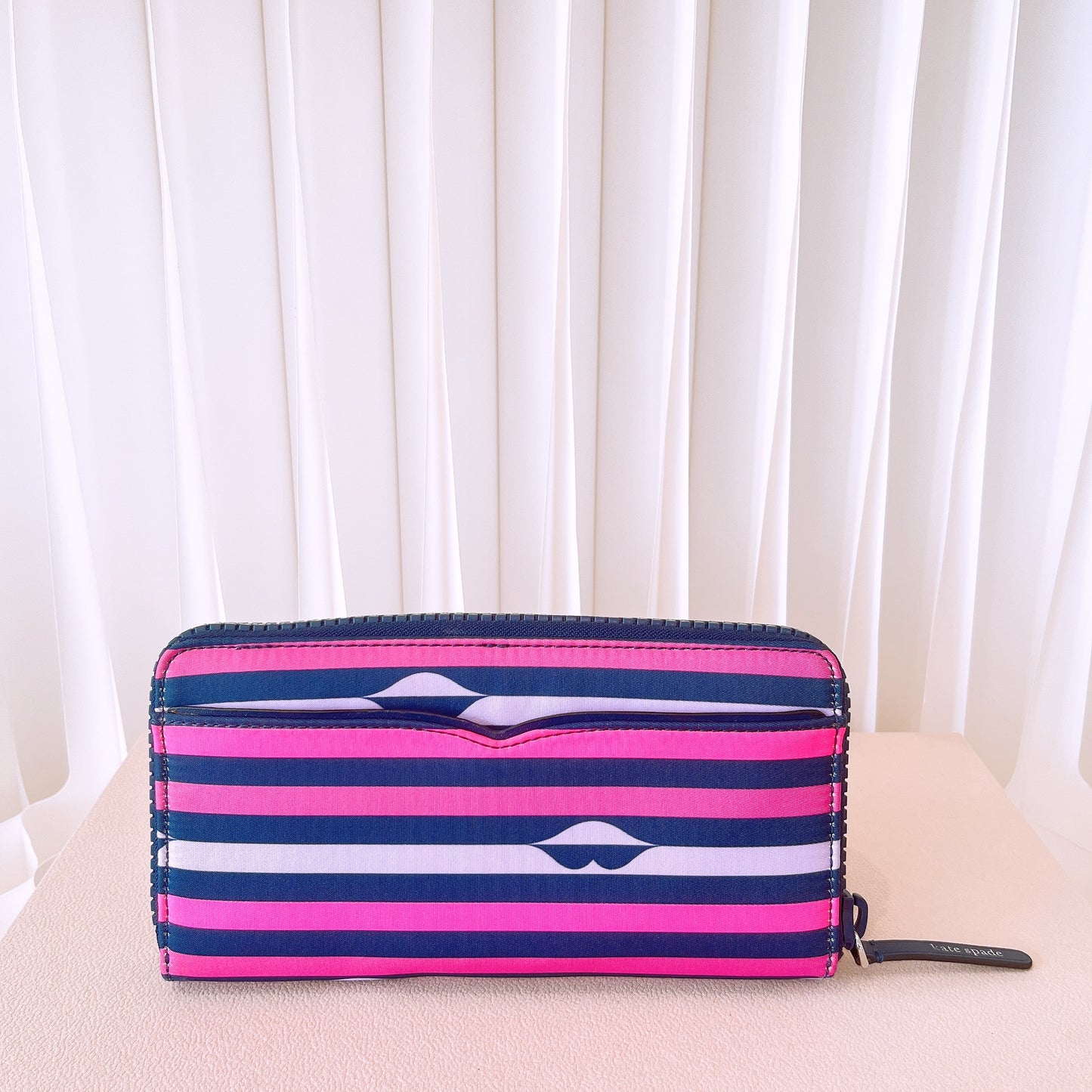 Kate Spade Jae Nylon Lip Print Multicolor Large Continental Wallet