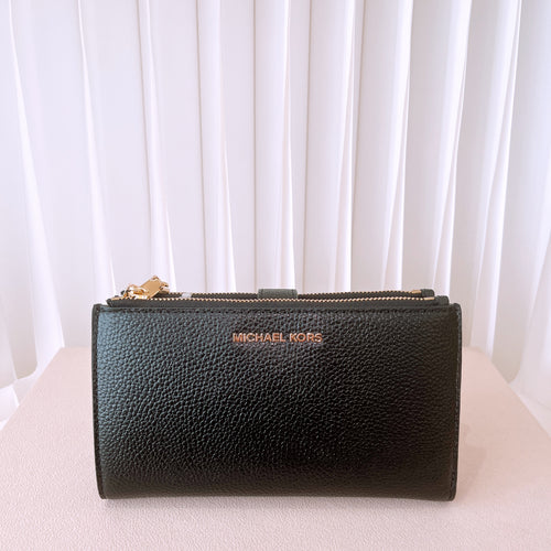 Michael Kors double-zip wallet in black