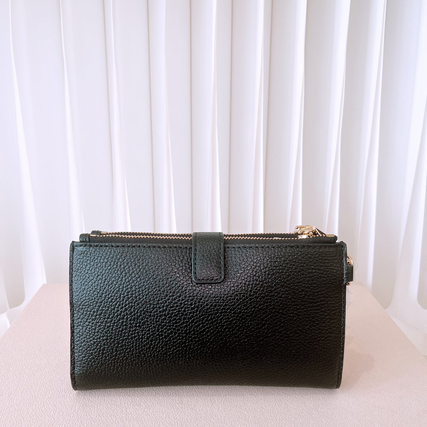 Michael Kors double-zip wallet in black