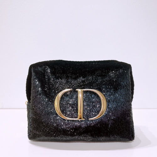 Dior Shiny Glitter Cosmetic Makeup Toiletry Pouch Bag