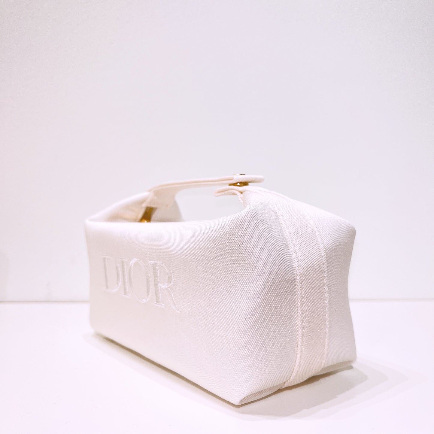 Dior Beauty White Twill Cosmetic Pouch