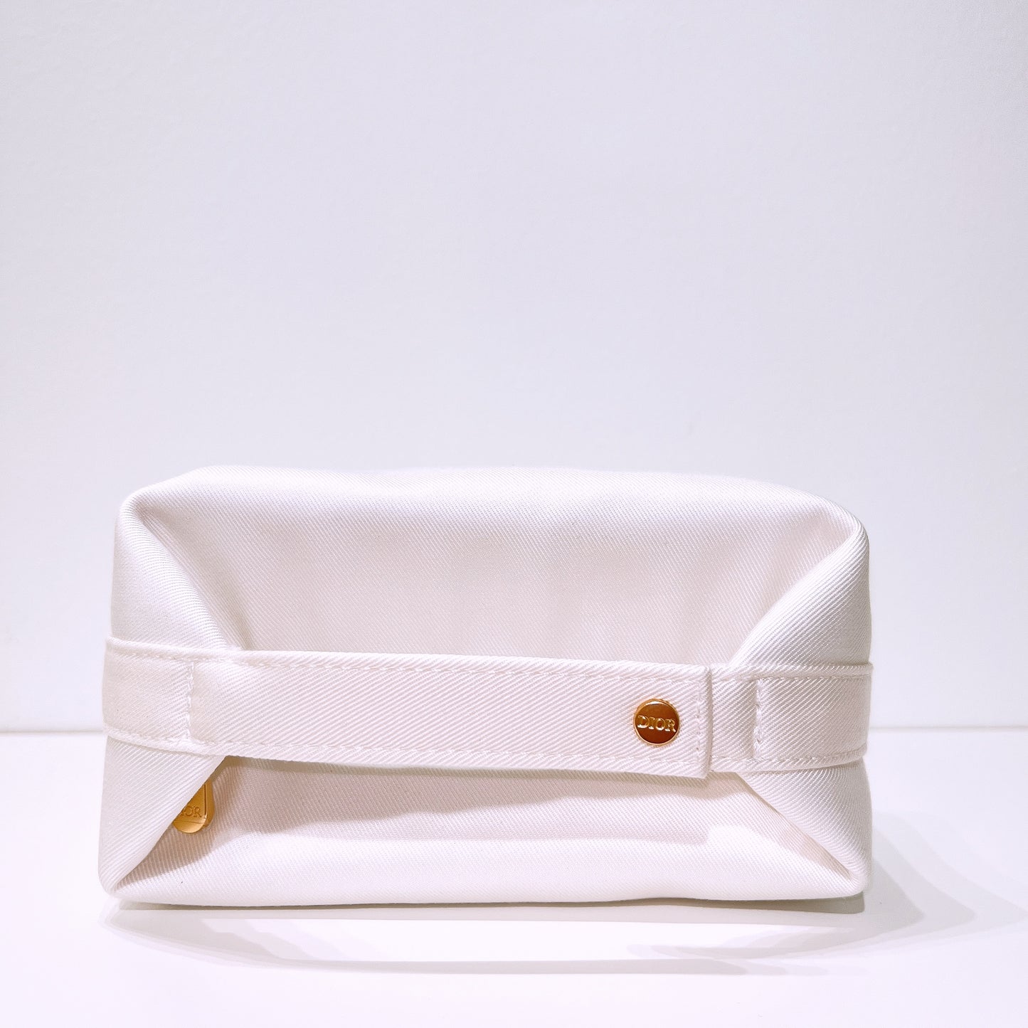 Dior Beauty White Twill Cosmetic Pouch