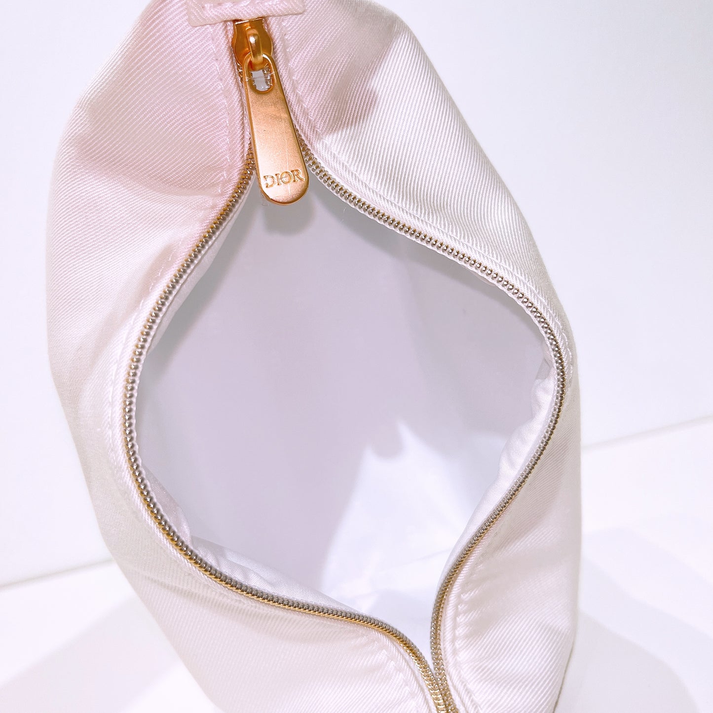 Dior Beauty White Twill Cosmetic Pouch