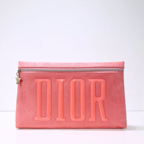 Dior Pink Suede Pouch