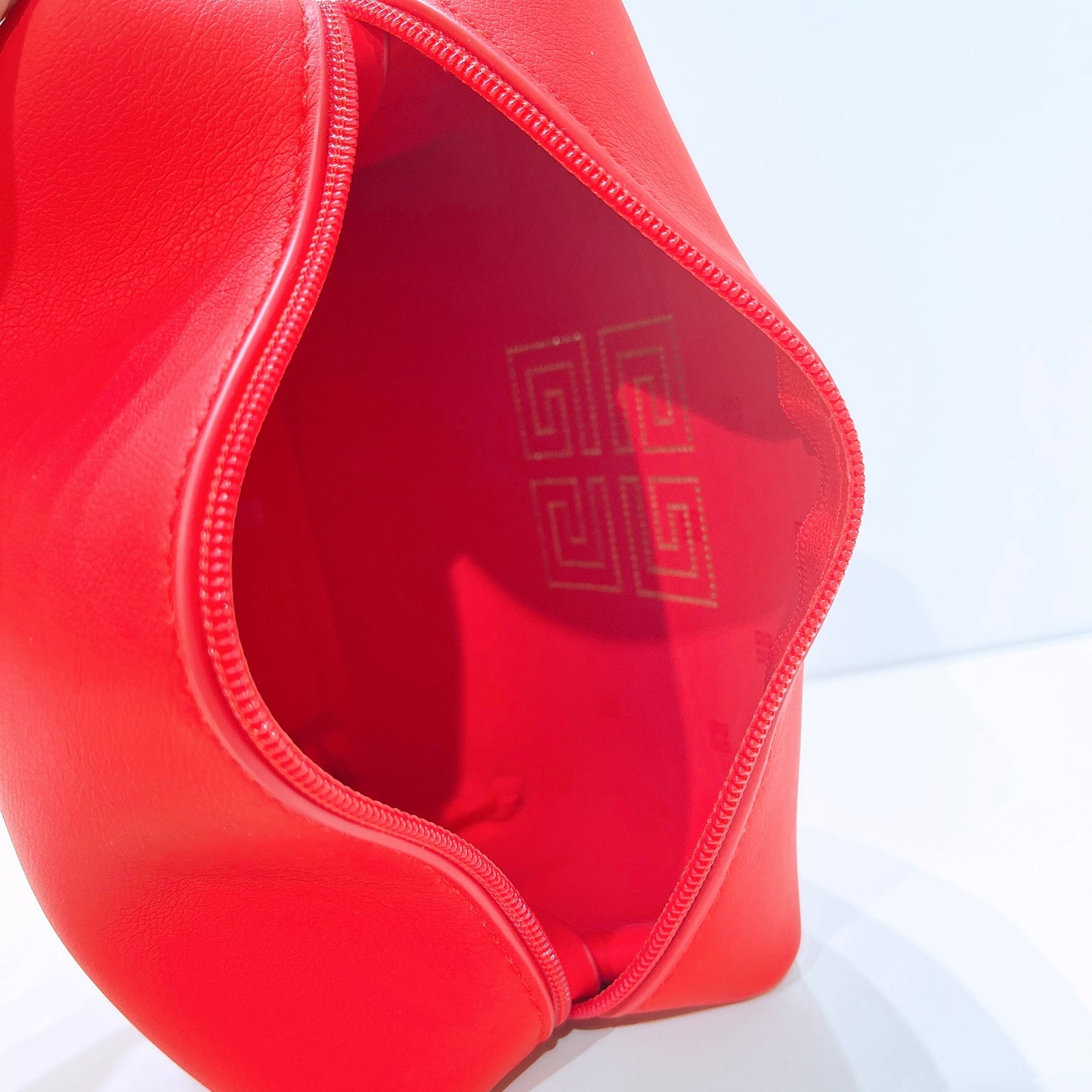 Givenchy Parfums Red PU Leather Makeup Bag