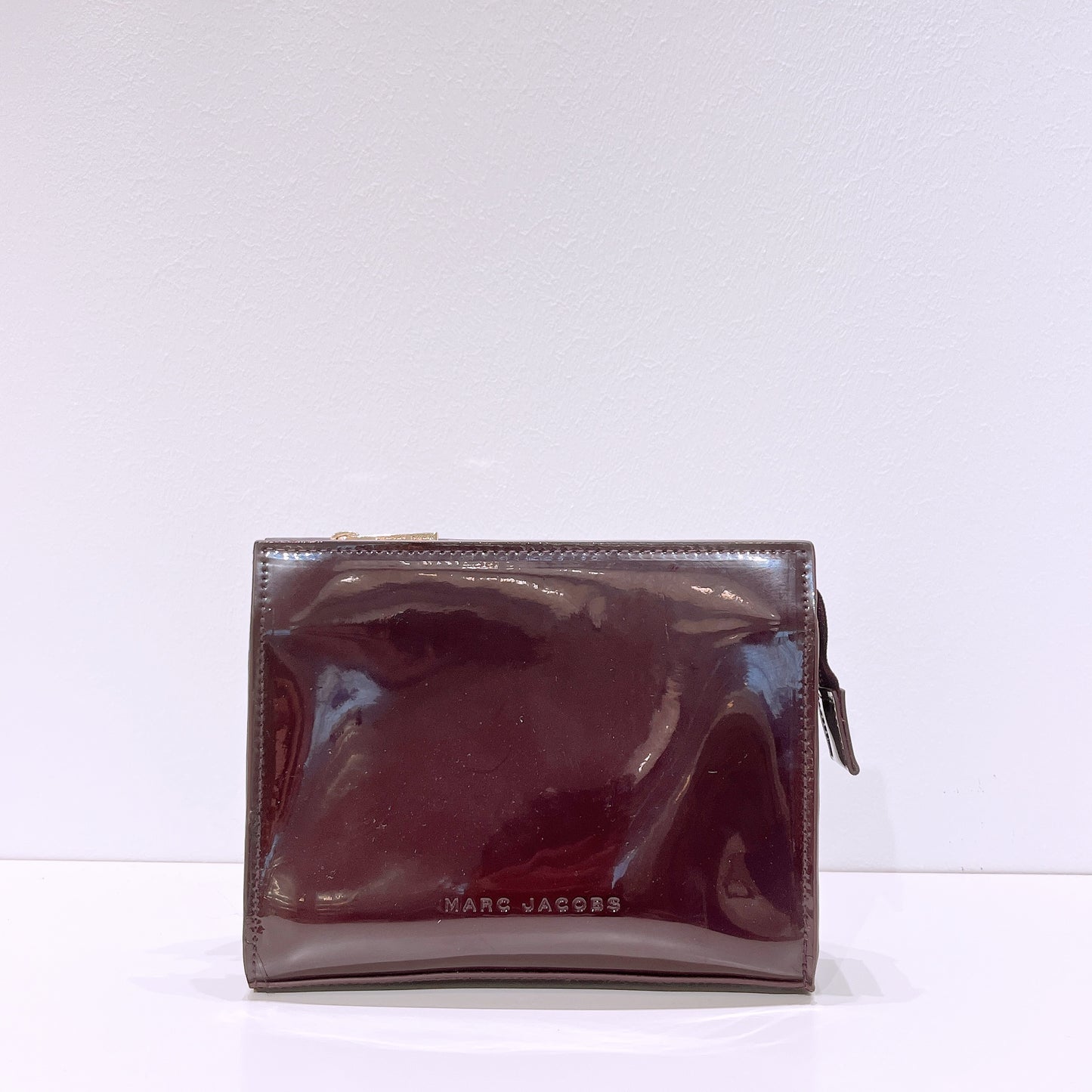 Marc Jacobs Aubergine Faux Patent Leather Makeup Bag