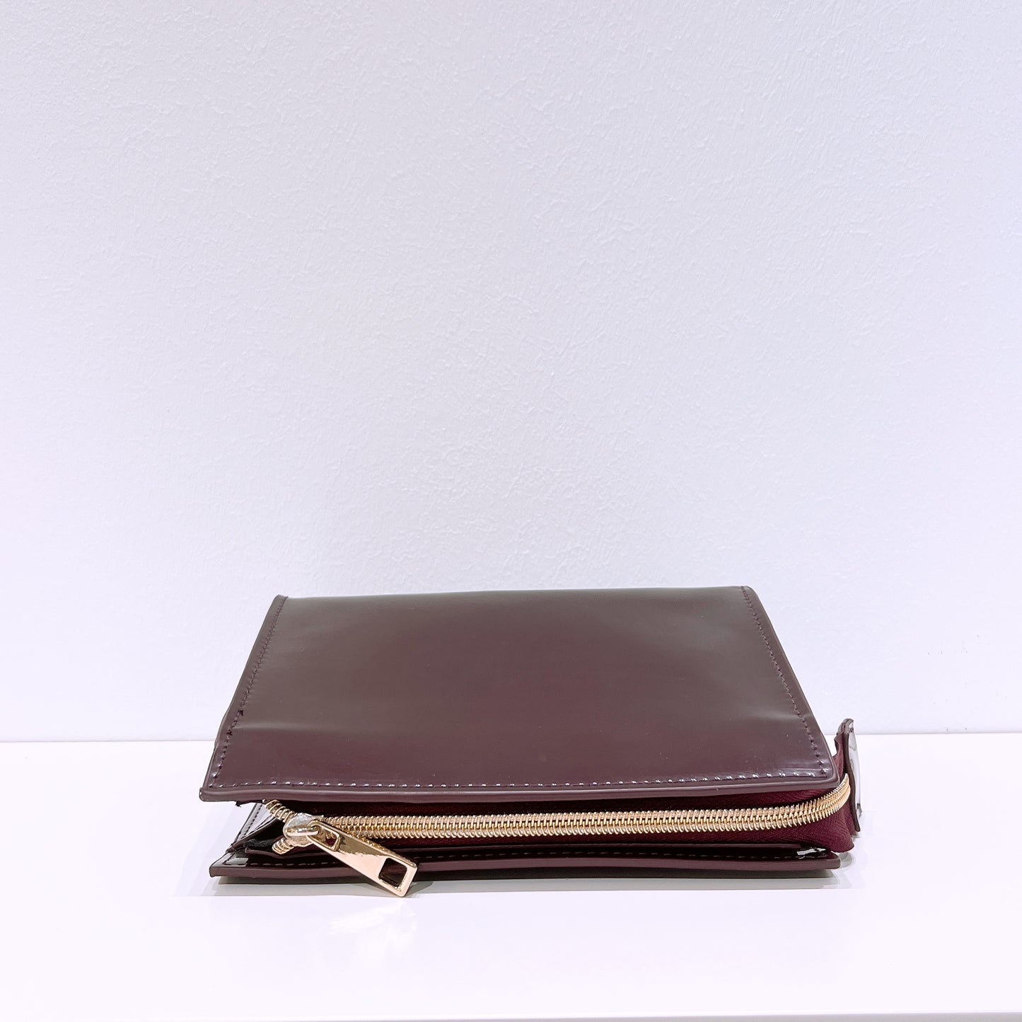 Marc Jacobs Aubergine Faux Patent Leather Makeup Bag
