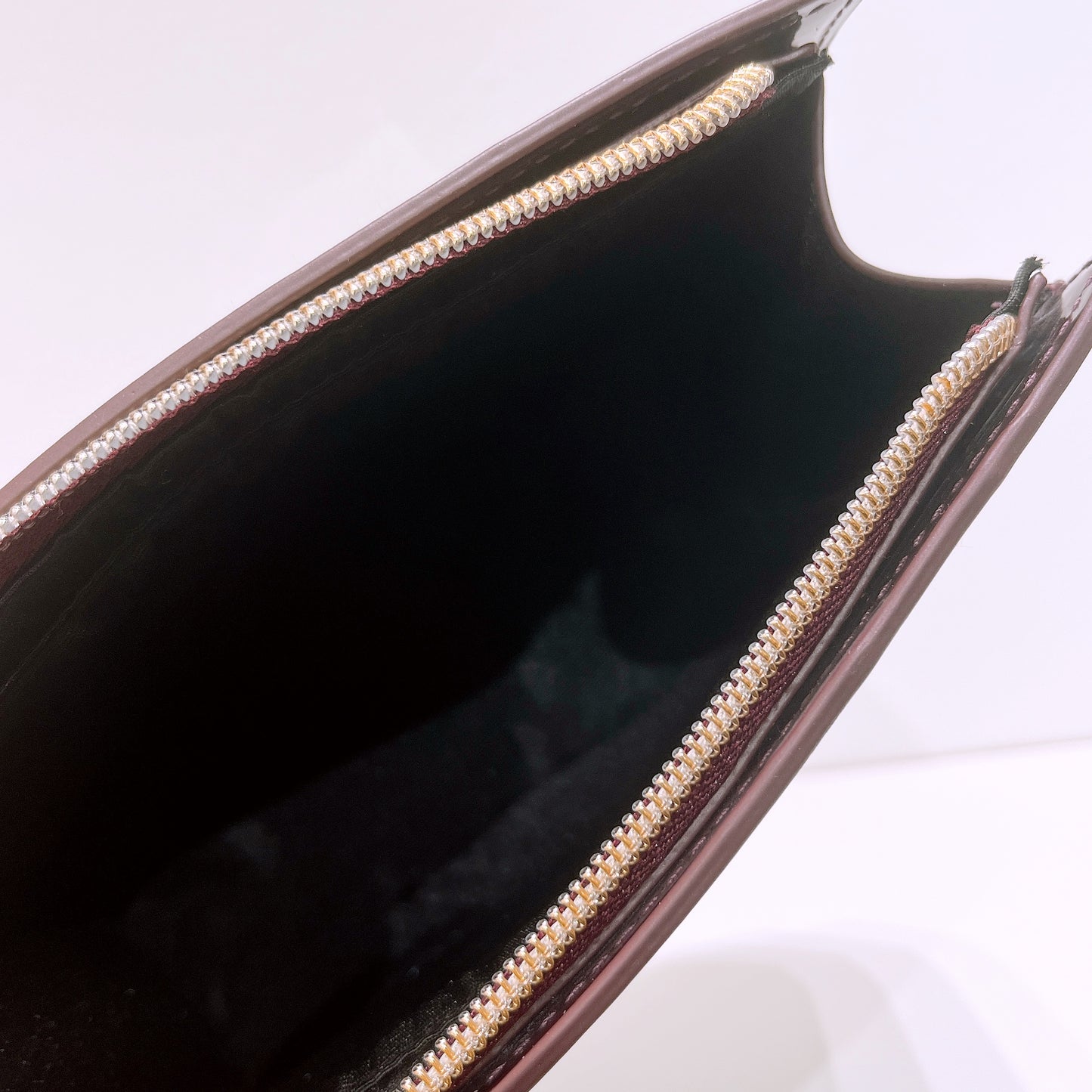 Marc Jacobs Aubergine Faux Patent Leather Makeup Bag