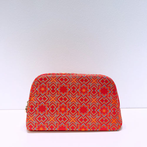 Bvlgari Orange Red Cosmetic Makeup Bag