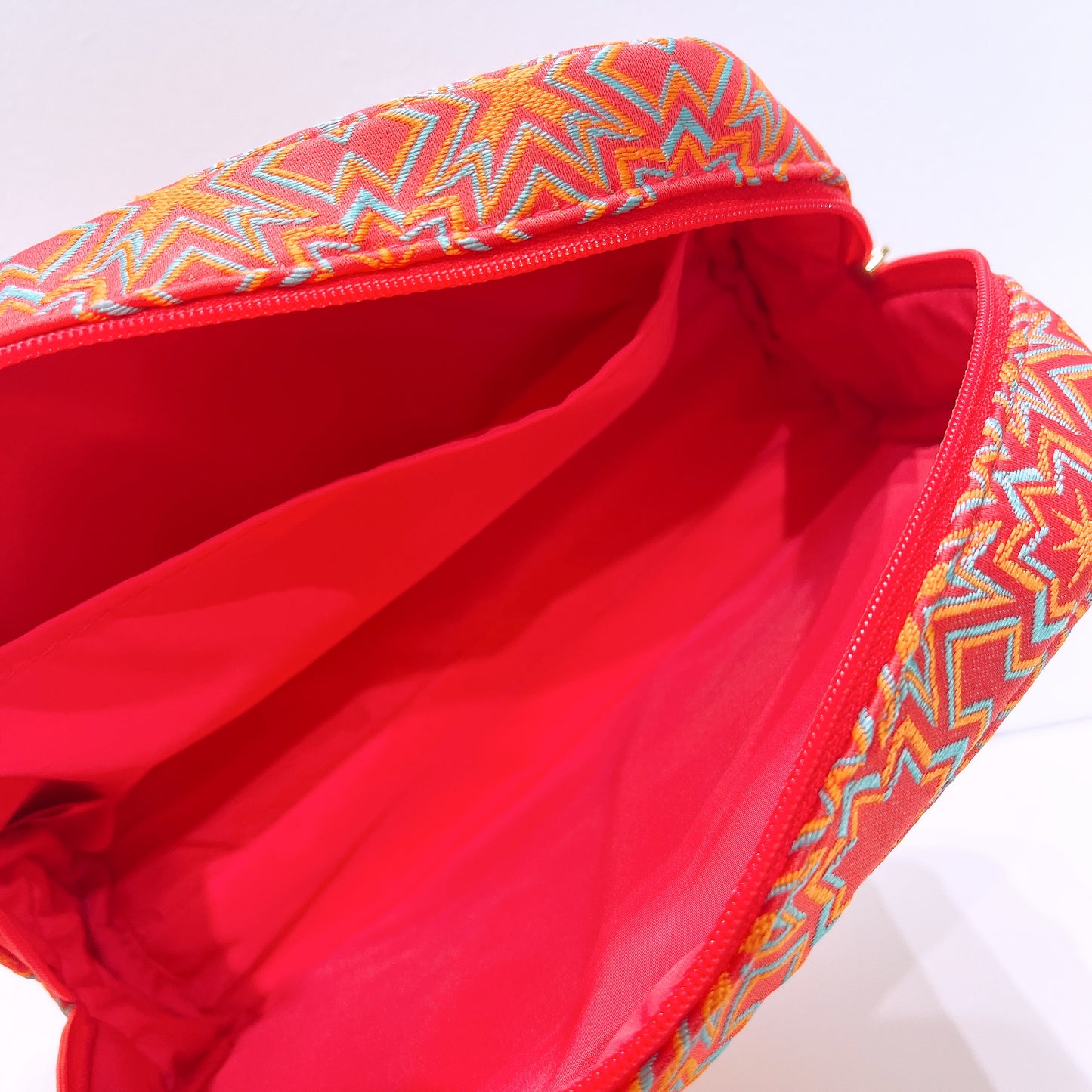 Bvlgari Orange Red Cosmetic Makeup Bag