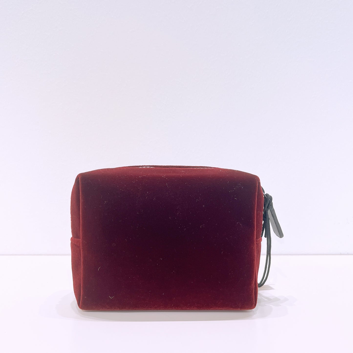 YSL Beaute Burgundy Velvet Small Makeup Bag