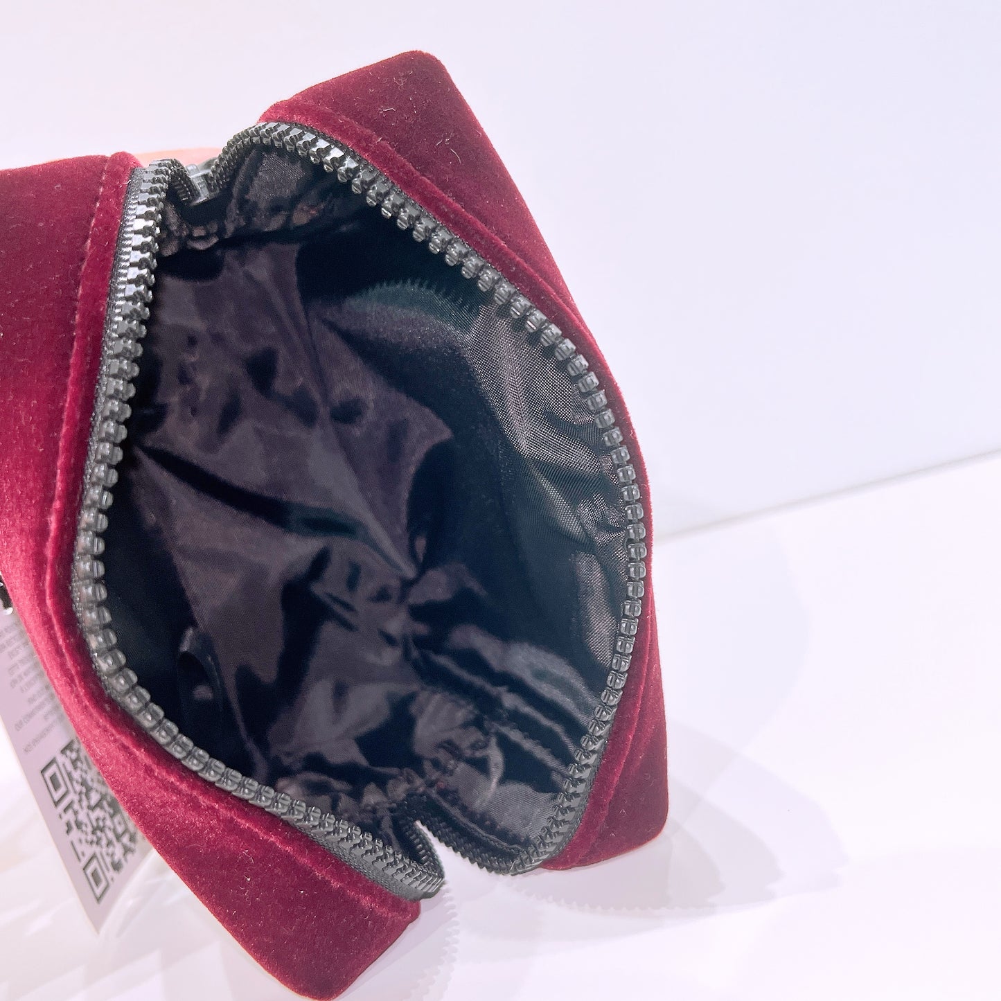 YSL Beaute Burgundy Velvet Small Makeup Bag