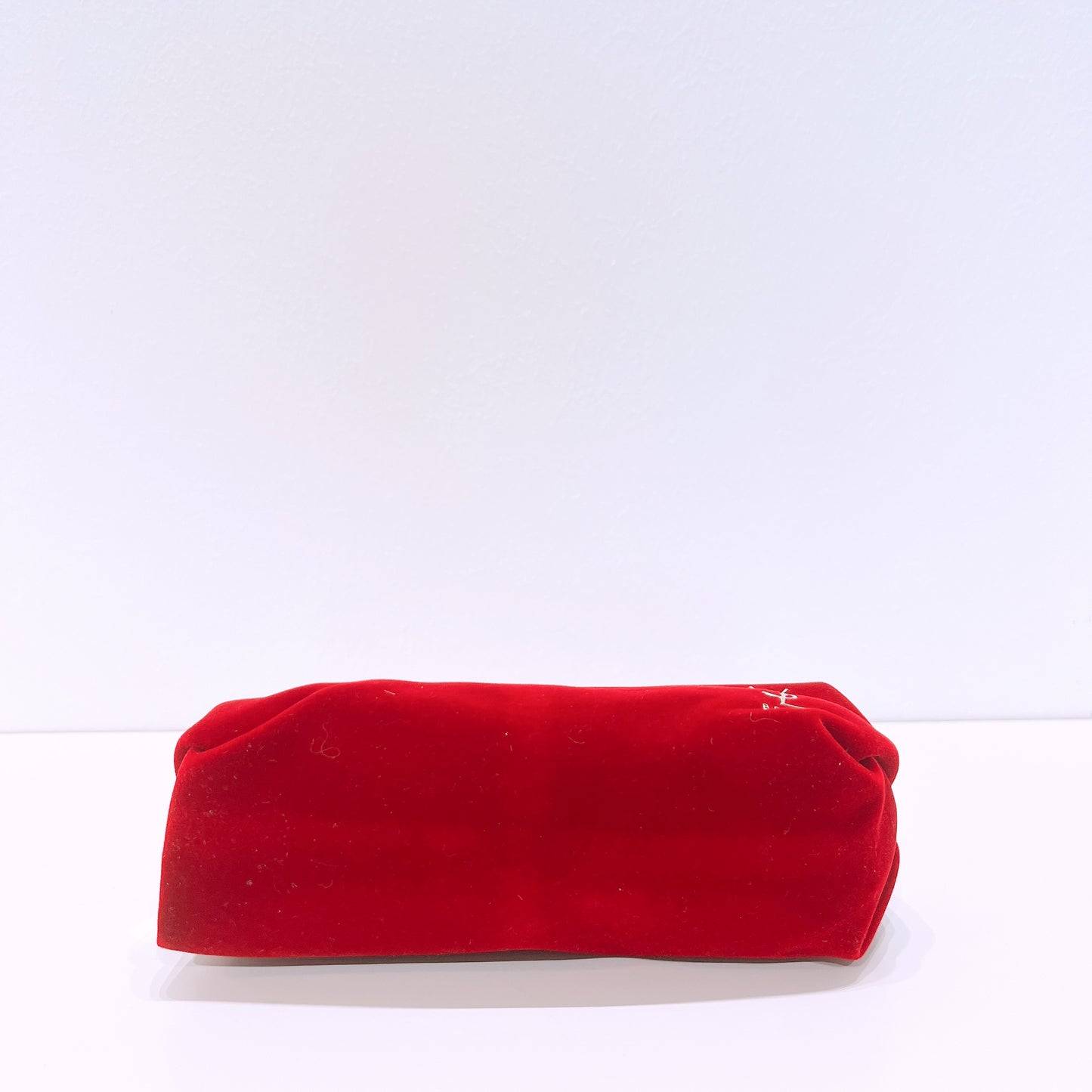 YSL Velvet Pouch Red with zipper