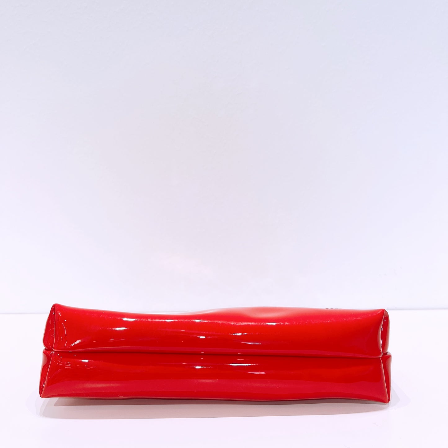 YSL Beauty Red Faux Patent Leather Makeup Cosmetics Pouch