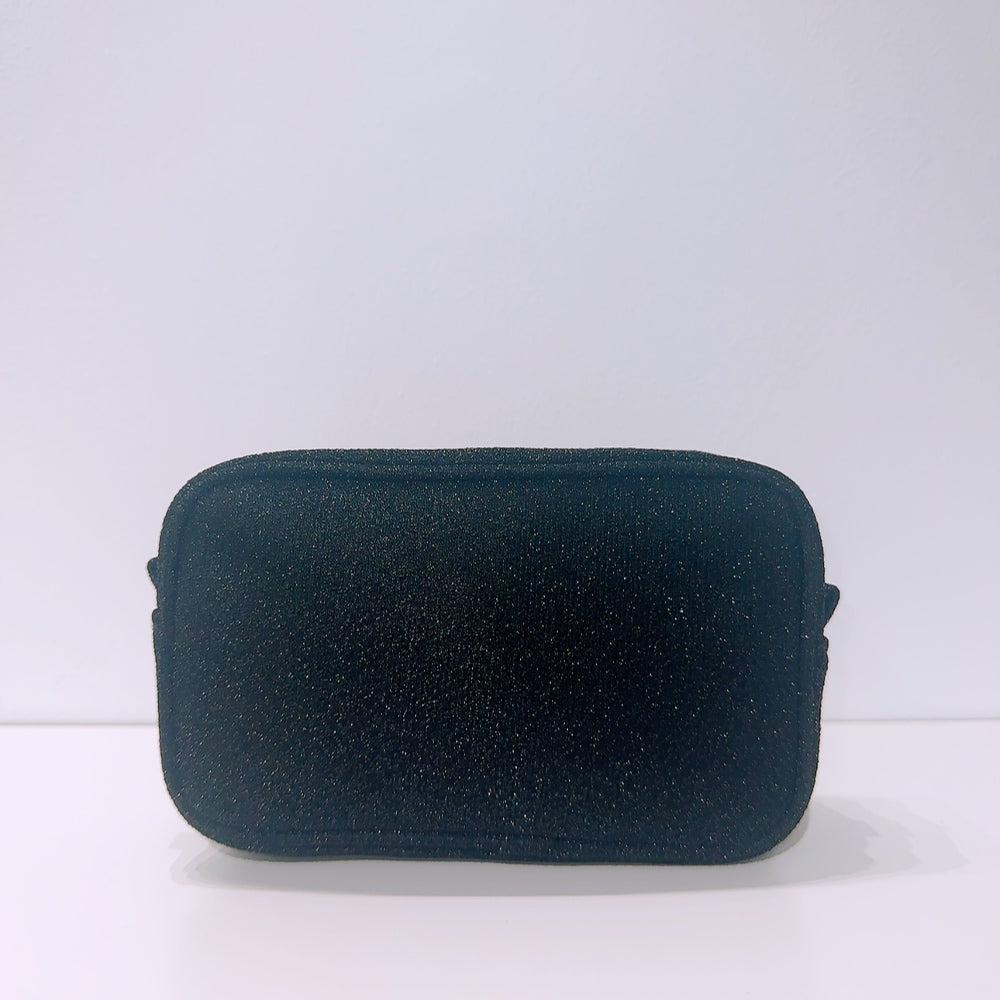 Chanel Beaute Black Glitter Makeup Pouch