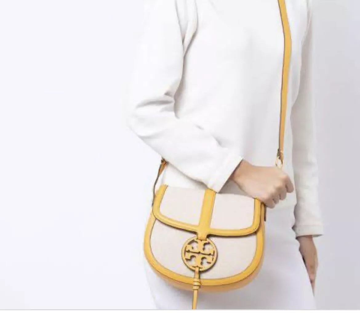 Tory Burch Miller Canvas Quadrant Saddle Bag