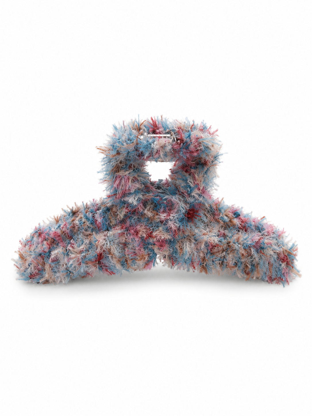 Korean-style plush faux fur claw clip