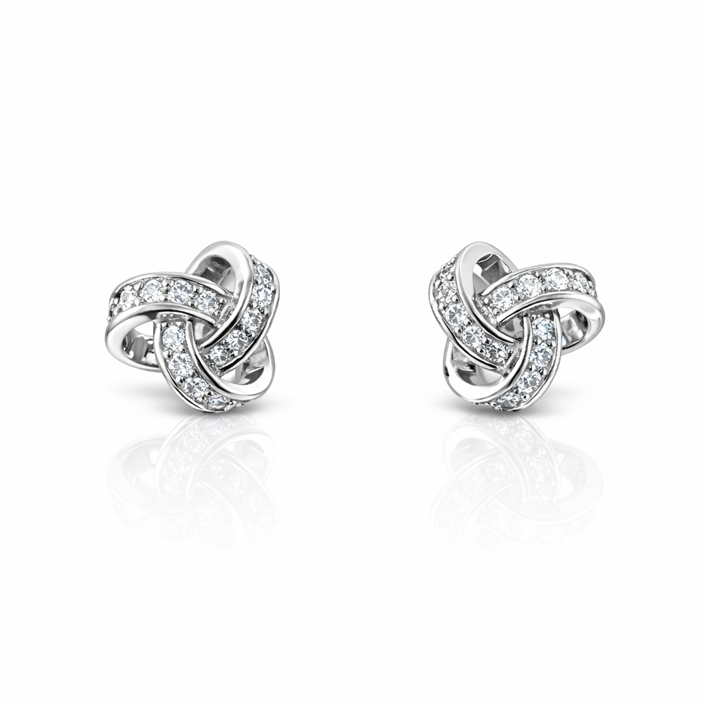 Three-one knot earrings