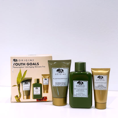 Origins Youth Goals Plantscription Anti-Aging Skincare Trio Set