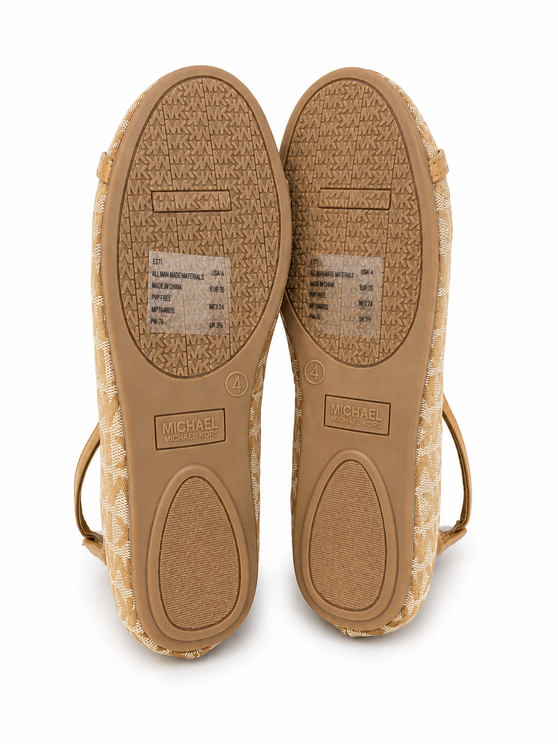 Michael Kors signature ankle strap ballet flat shoes