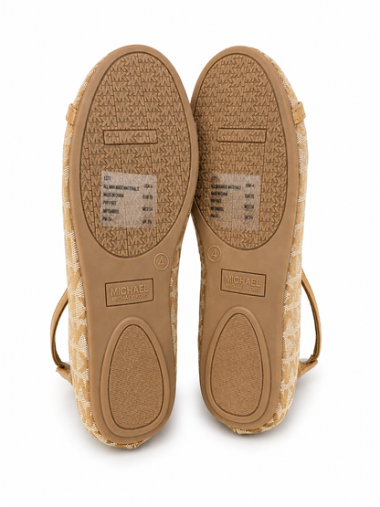 Michael Kors signature ankle strap ballet flat shoes