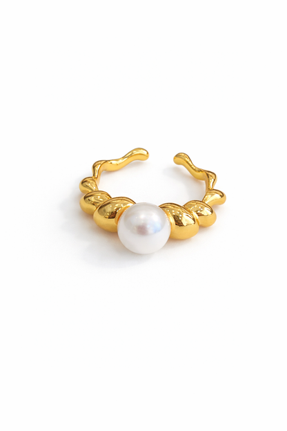 Pearl Twisted Pattern Ring