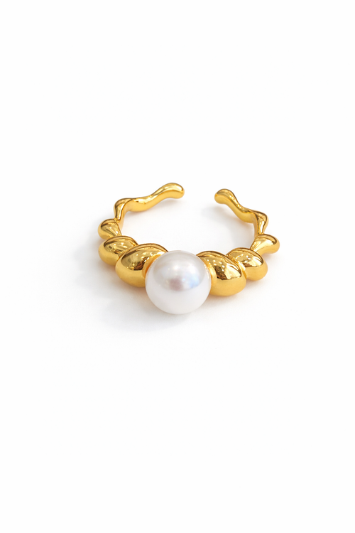 Pearl Twisted Pattern Ring