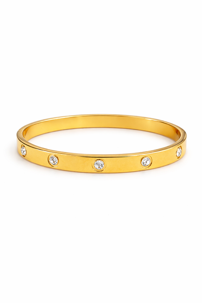 Inlay Diamond Gold Bracelet