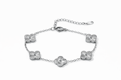 Inlaid clover bracelet